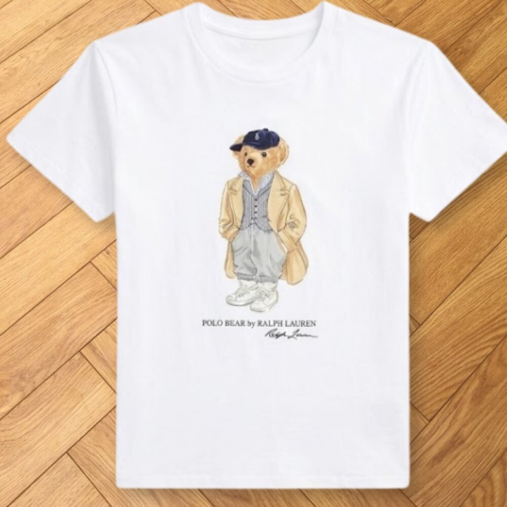 White - Polo POLO BEAR COTTON JERSEY TEE - REPRINT